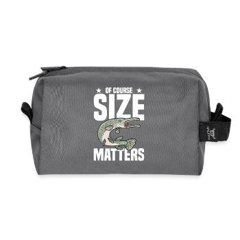  Alligator Gar Fisherman Spot Lure Fishing Gear - Recycled Toiletry Zip Bag - anthracite - Front