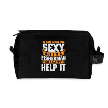 Pêcheur sportif pêcheur pêcheur Pêcheur Dit - Trousse de toilette en tissu recyclé - noir - Devant