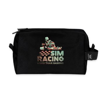 Sim Racing : plus que le jeu vidéo - Trousse de toilette en tissu recyclé - noir - Devant