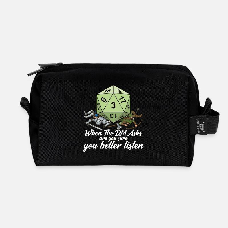 Bist du sicher? – Lustiges Rollenspiel GM Design - Recycelte Kulturtasche - Schwarz