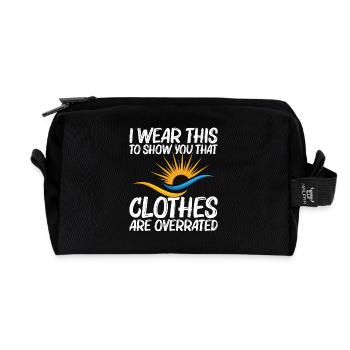 Nudité Camp nudiste Nudiste Camp Naturisme - Trousse de toilette en tissu recyclé - noir - Devant