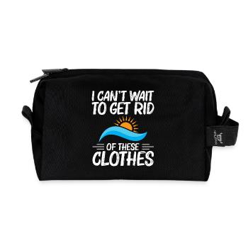 Naturisme Nudité Amoureux de la liberté Nudisme Naturisme - Trousse de toilette en tissu recyclé - noir - Devant