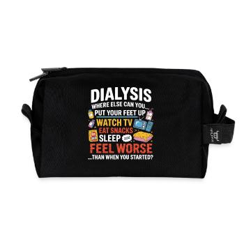 Vie quotidienne en dialyse : Snacks Feet Up TV - Trousse de toilette en tissu recyclé - noir - Devant