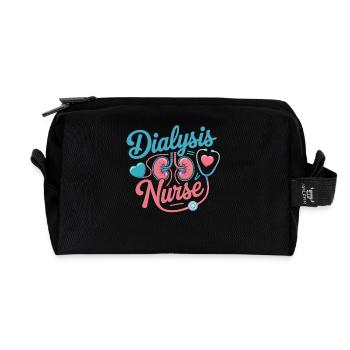 Dialysis Nurse Motive - Kidney Care - Recycled Toiletry Zip Bag - black - Front