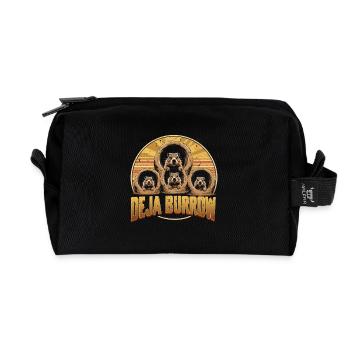 Groundhog Day Groundhog Deja Burrow - Recycled Toiletry Zip Bag - black - Front