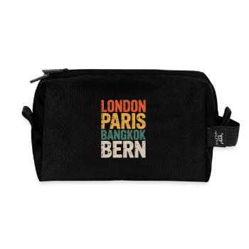 Bern  - Recycelte Kulturtasche - Schwarz - Vorne