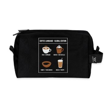 Coffee Language Global Edition - Recycelte Kulturtasche - Schwarz - Vorne