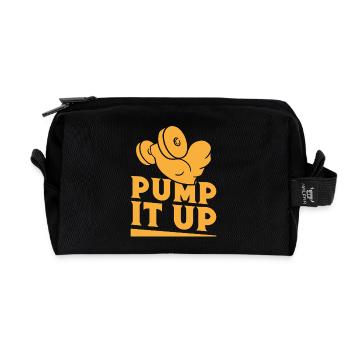 Les passionnés de fitness Pump It Up Gymnase de Calisthénie - Trousse de toilette en tissu recyclé - noir - Devant