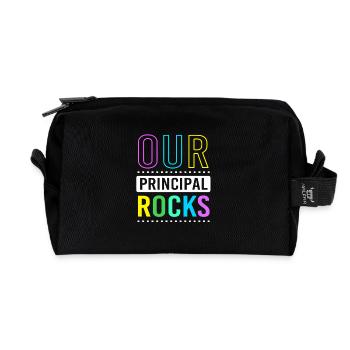 Director of School Management School Principal Principal - Recycled Toiletry Zip Bag - black - Front
