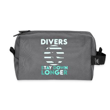 Diving Diver Snorkeling Recreational Diver - Recycled Toiletry Zip Bag - anthracite - Front