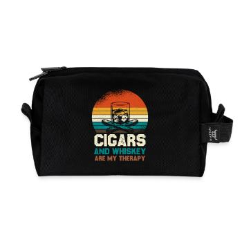 Thérapie Cigares et Whiskey Rétro - Trousse de toilette en tissu recyclé - noir - Devant