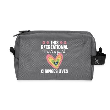 Appréciation de la thérapie récréative RT Thérapeutique - Trousse de toilette en tissu recyclé - anthracite - Devant