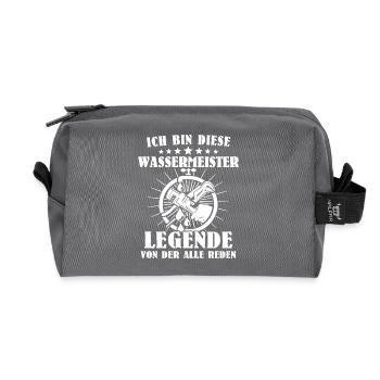 Water master - Recycled Toiletry Zip Bag - anthracite - Front