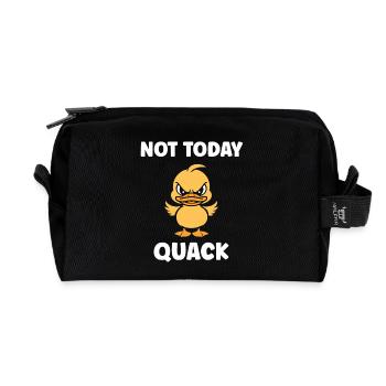 Furious Duckling: Not Today - Recycled Toiletry Zip Bag - black - Front