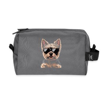 Yorkshire Terrier - Recycled Toiletry Zip Bag - anthracite - Front