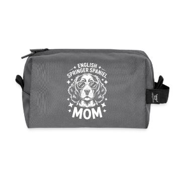 English Springer Spaniel Sayings Dog Gift - Recycled Toiletry Zip Bag - anthracite - Front