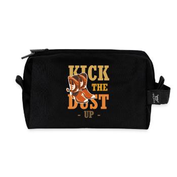 Dust on your boots – Western Boot - Recycled Toiletry Zip Bag - black - Front