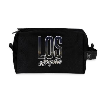 Los Angeles Skyline Schriftzug - Recycelte Kulturtasche - Schwarz - Vorne