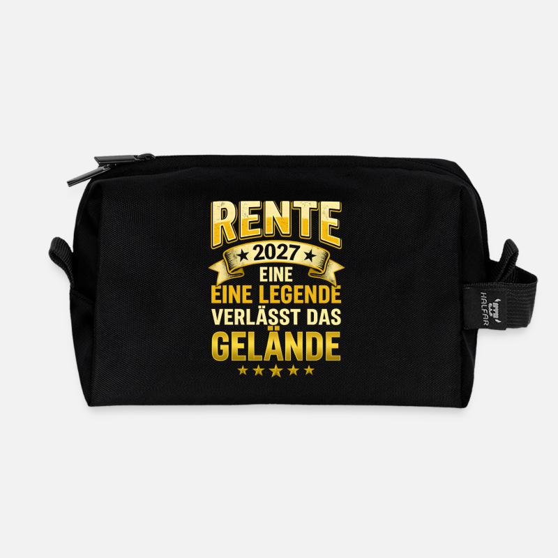 Rente 2027 – Eine Legende verlässt Gelände - Recycelte Kulturtasche - Schwarz
