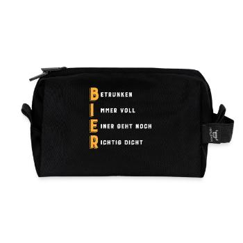 BEER Acronym - Recycled Toiletry Zip Bag - black - Front