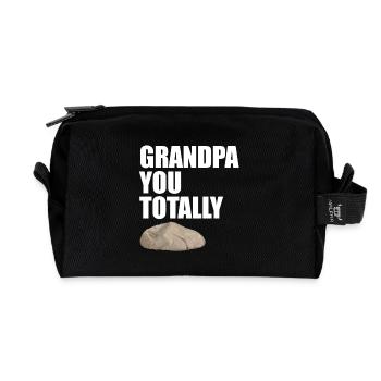 Opa, du bist total cool, lustiges Wortspiel, Opa-Design. - Recycelte Kulturtasche - Schwarz - Vorne