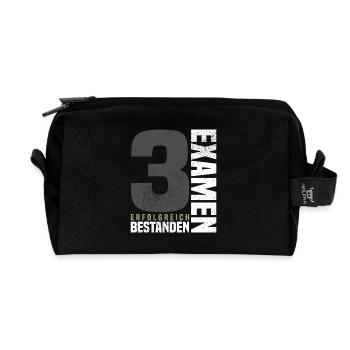 3. Examen Glückwunsch - Recycelte Kulturtasche - Schwarz - Vorne