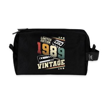 1989 Geburtsjahr Baujahr Geburtstag vintage - Recycelte Kulturtasche - Schwarz - Vorne
