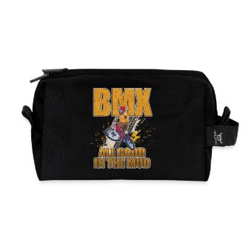 BMX Alles Gut Im Schlamm - Recycelte Kulturtasche - Schwarz - Vorne