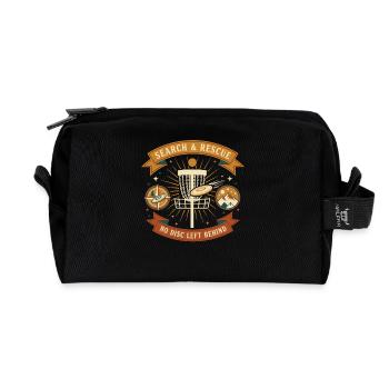 Recherche et sauvetage : aucun disque laissé derrière Disc golf - Trousse de toilette en tissu recyclé - noir - Devant