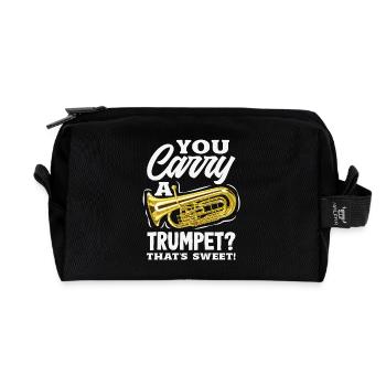 Vintage Euphonium Spieler - Recycelte Kulturtasche - Schwarz - Vorne