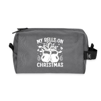 Les accros à la salle de sport Mon Clochette sur la Calisthénie de Noël - Trousse de toilette en tissu recyclé - anthracite - Devant