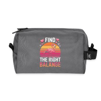 Find The Right Balange Flamingo Krone - Recycelte Kulturtasche - Anthrazit - Vorne