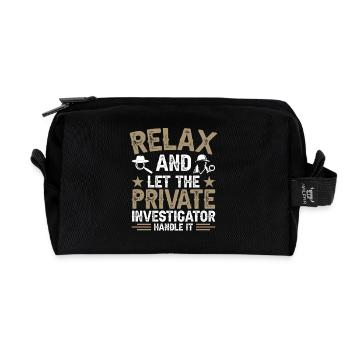  Private Investigator Uniform Detective Costume - Recycled Toiletry Zip Bag - black - Front