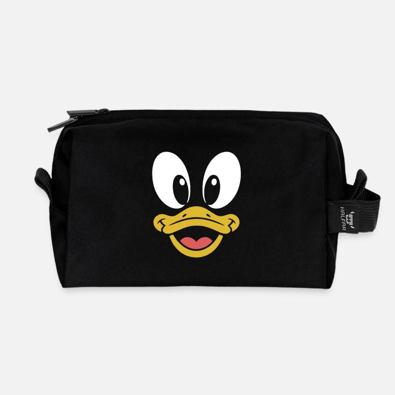 Ente | Big Face Kostüm Karneval Verkleidung - Recycelte Kulturtasche - Schwarz