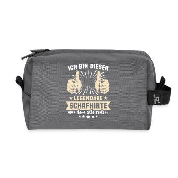 dictons de berger - Trousse de toilette en tissu recyclé - anthracite - Devant