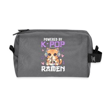 Propulsé par des ramen K-Pop - Trousse de toilette en tissu recyclé - anthracite - Devant