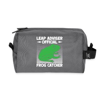 Frog Catcher Leap Adviser Official Frog - Recycled Toiletry Zip Bag - anthracite - Front
