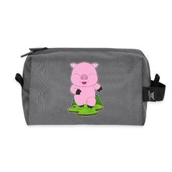 Cochon Jogger Jogging Sport - Trousse de toilette en tissu recyclé - anthracite - Devant