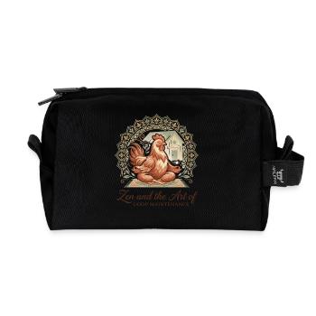 Zen et l’art du poulet d’entretien de poulailler - Trousse de toilette en tissu recyclé - noir - Devant