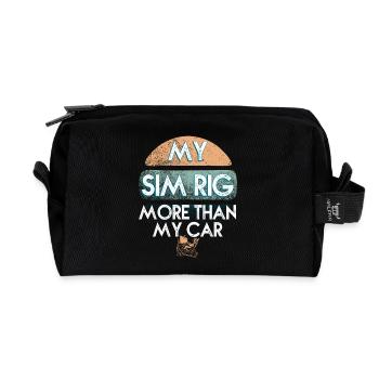 My Sim Rig More Than My Car - Recycled Toiletry Zip Bag - black - Front