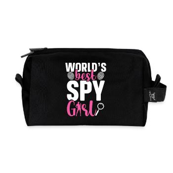  Private Investigator Uniform for Women Private - Recycled Toiletry Zip Bag - black - Front