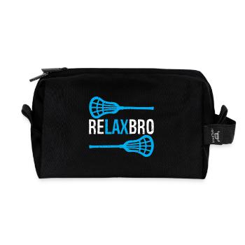 Relax Bro Lacrosse - Recycled Toiletry Zip Bag - black - Front