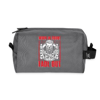 Skull Fade Out Graphic - Recycled Toiletry Zip Bag - anthracite - Front