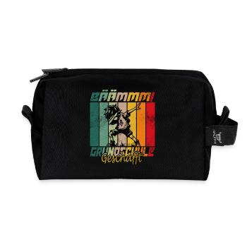 Adieu école primaire de fin d’études - Trousse de toilette en tissu recyclé - noir - Devant
