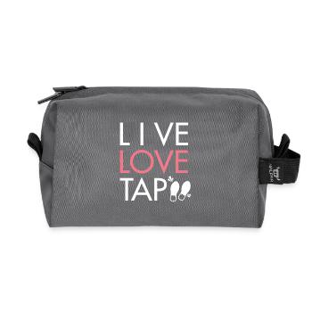 Live Love Tap Dance - Recycelte Kulturtasche - Anthrazit - Vorne