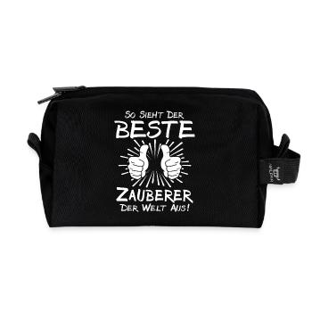 Bester Zauberer - Recycelte Kulturtasche - Schwarz - Vorne