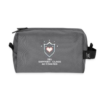 Support Class IRL | Social Work Strength - Recycled Toiletry Zip Bag - anthracite - Front