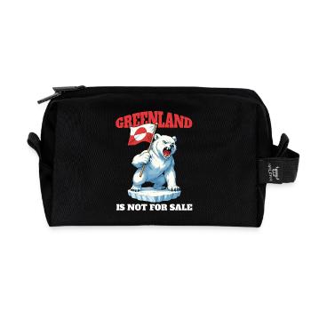 Greenland Is Not For Sale - Recycelte Kulturtasche - Schwarz - Vorne