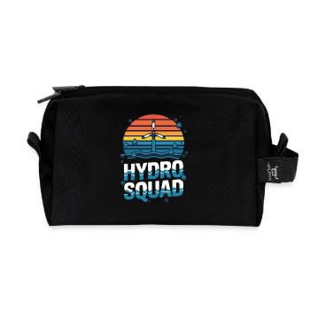Équipe hydroélectrique Hydro Squad Énergie renouvelable - Trousse de toilette en tissu recyclé - noir - Devant