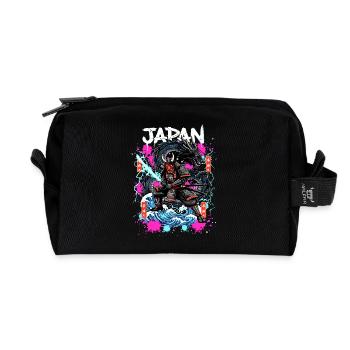 Hannya Samurai Drache – Japan Neon Streetwear - Recycelte Kulturtasche - Schwarz - Vorne